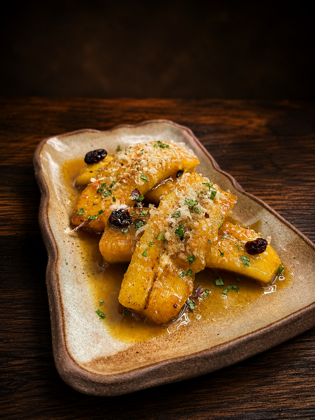 Bananas Grelhadas com tâmara e parmesão vegetal — receita-brinde exclusiva do grupo WhatsApp do Chef Vilson